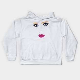 Beauty woman face Kids Hoodie